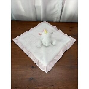 Cloud Island White Pink Unicorn Baby Security Blanket Lovey
